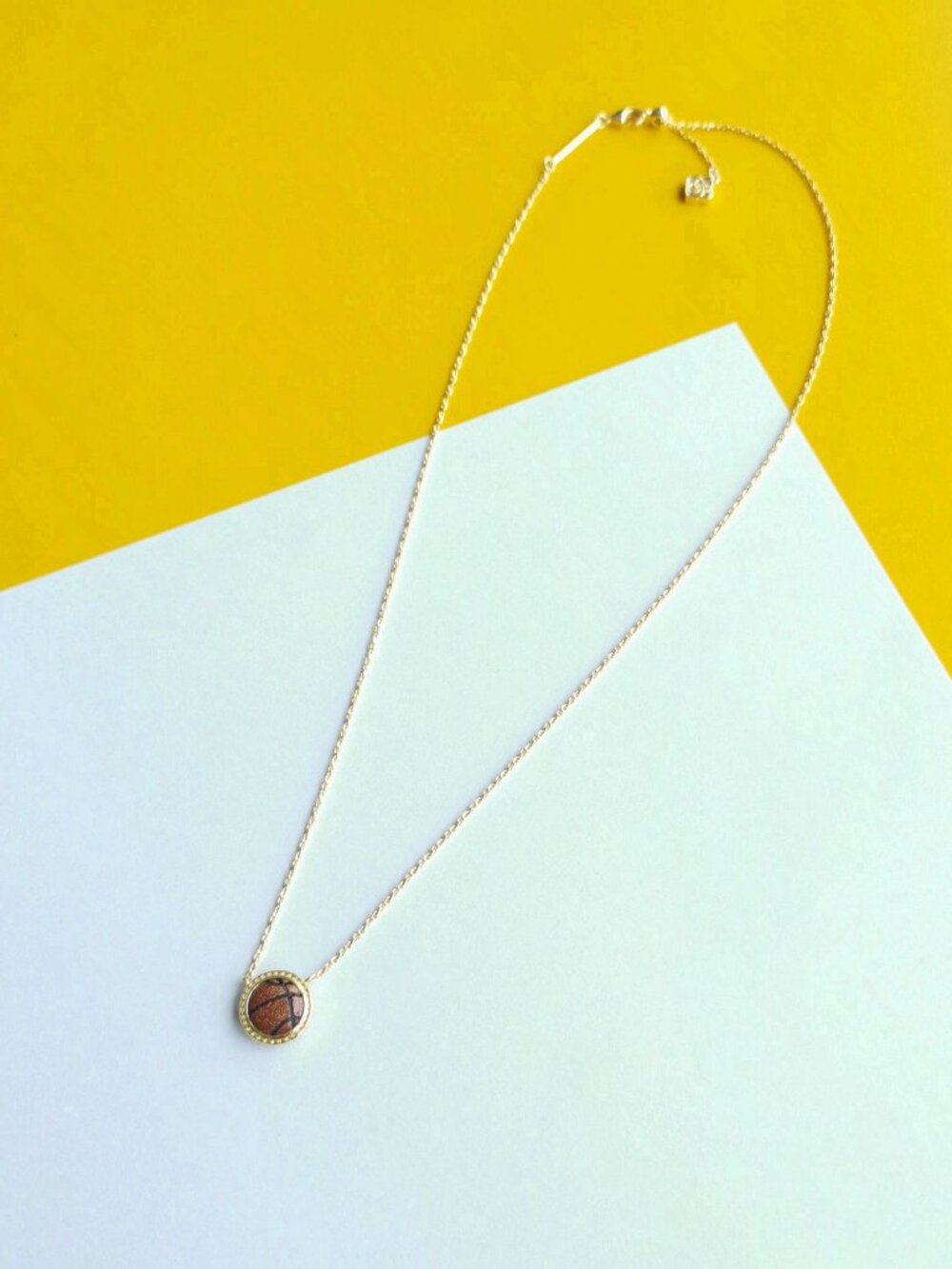 Basketball Gold Orange Goldstone Short Necklace by Kendra Scott - Picture 4 of 5